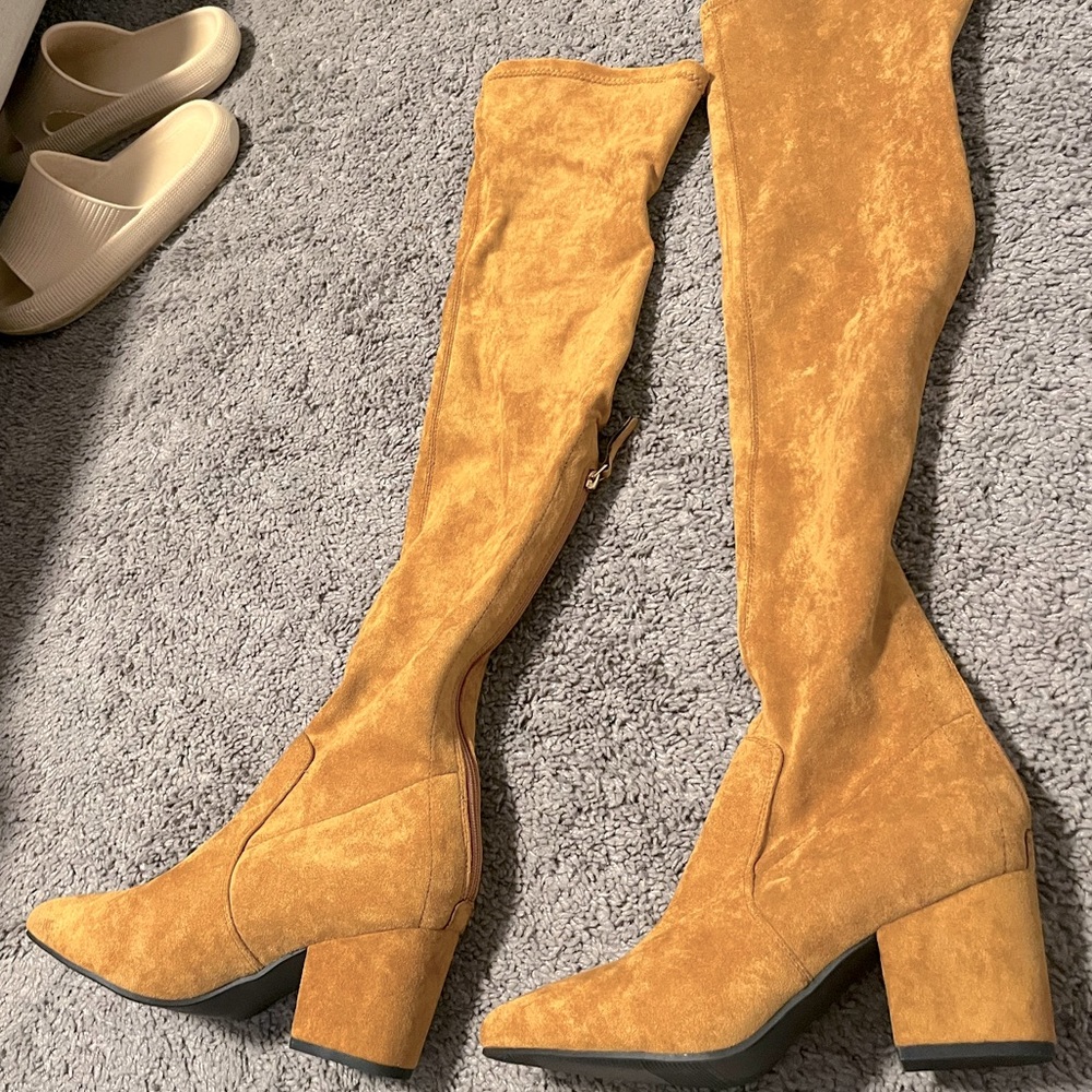 OTK brown boots. Never worn
